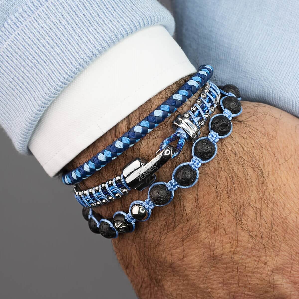 3 bracelets SET 71 - Blue-Recycled