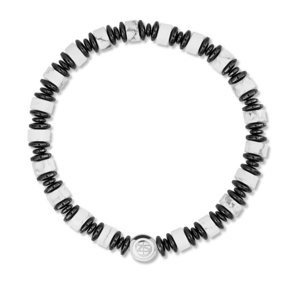 Howlite and Hematite Men's Bracelet