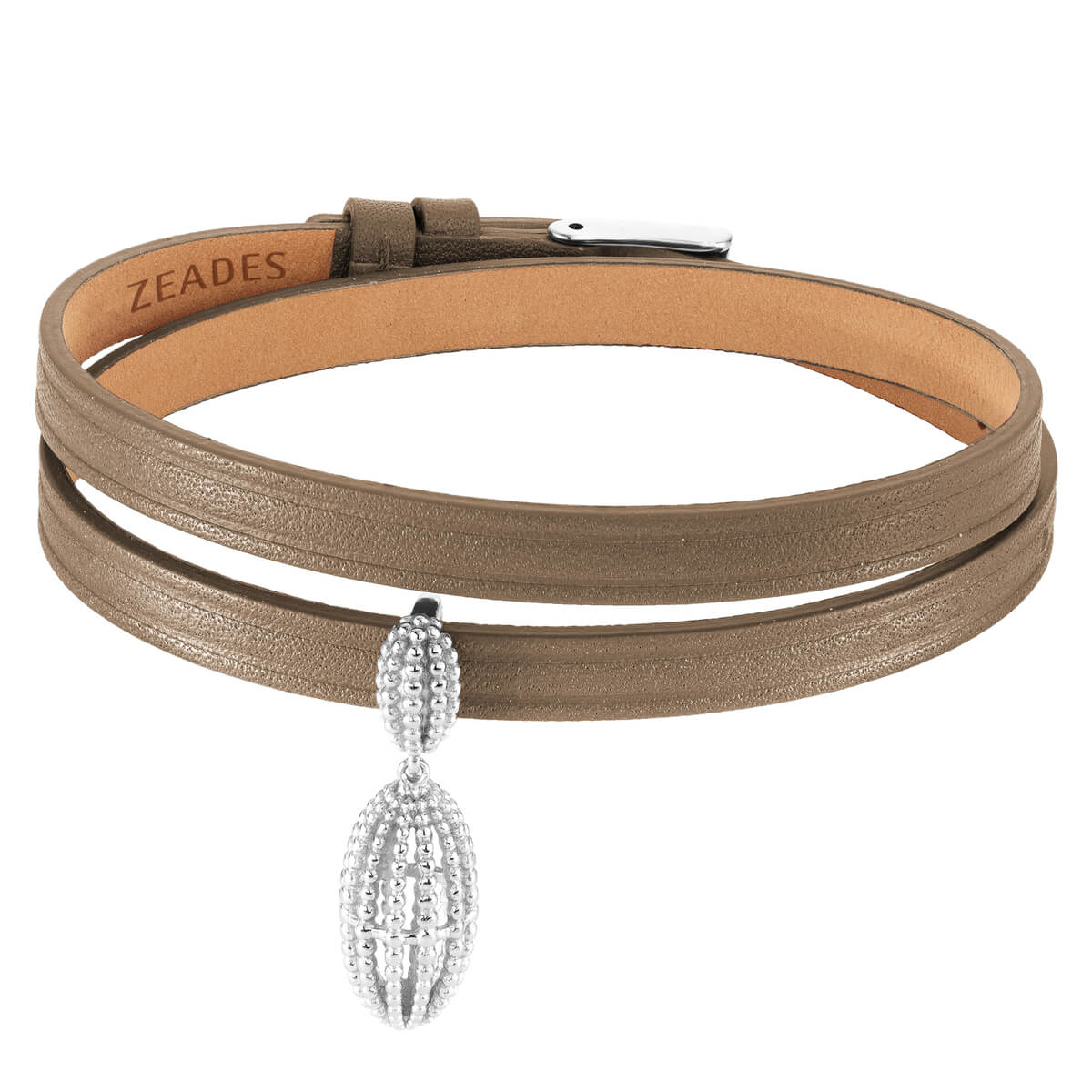 2 en 1, tour de cou et bracelet JARDIN EXOTIQUE 6DT Taupe SI