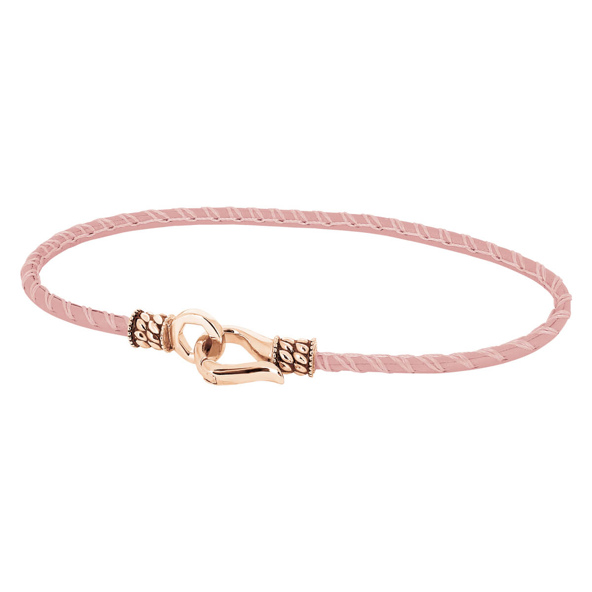 Bracelet Vintage 3 Anneaux Entrelacés Rose - Excellent état - Fabriqué En France
