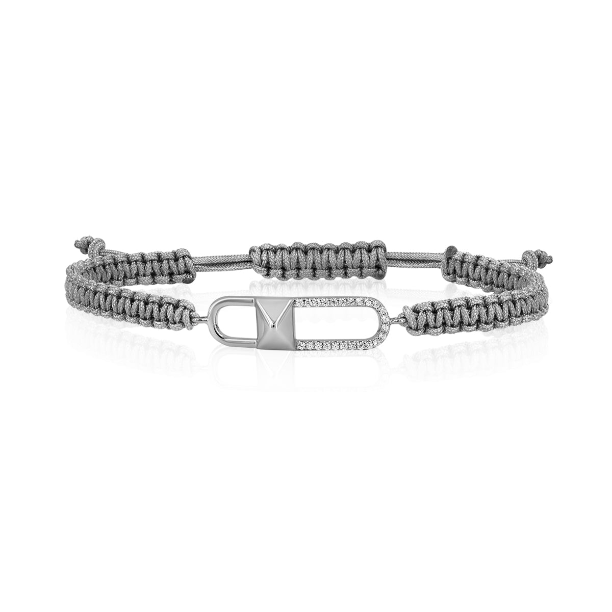 ARGENT 925 * Bracelet LIEN VOYAGE Macra Grey SI