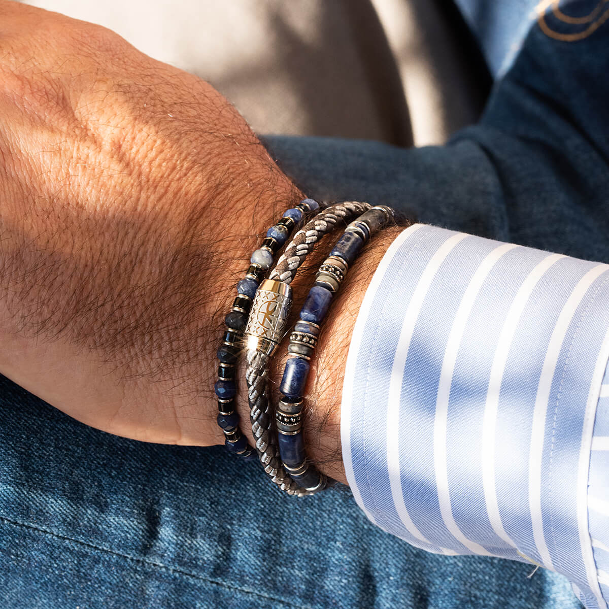 Bracelet argent et sodalite - Canada Bracelet argent et sodalite - Canada