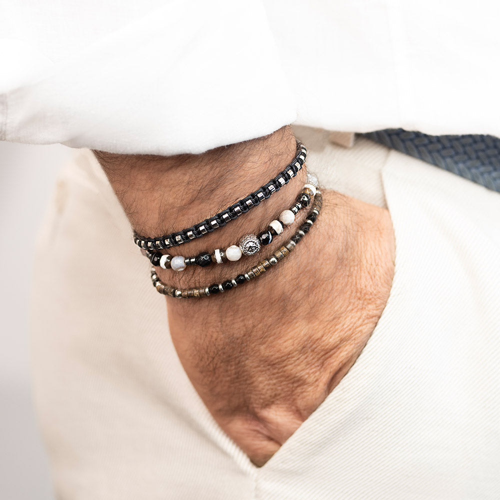 ARGENT 925 * Bracelet BOUEE Zèbre