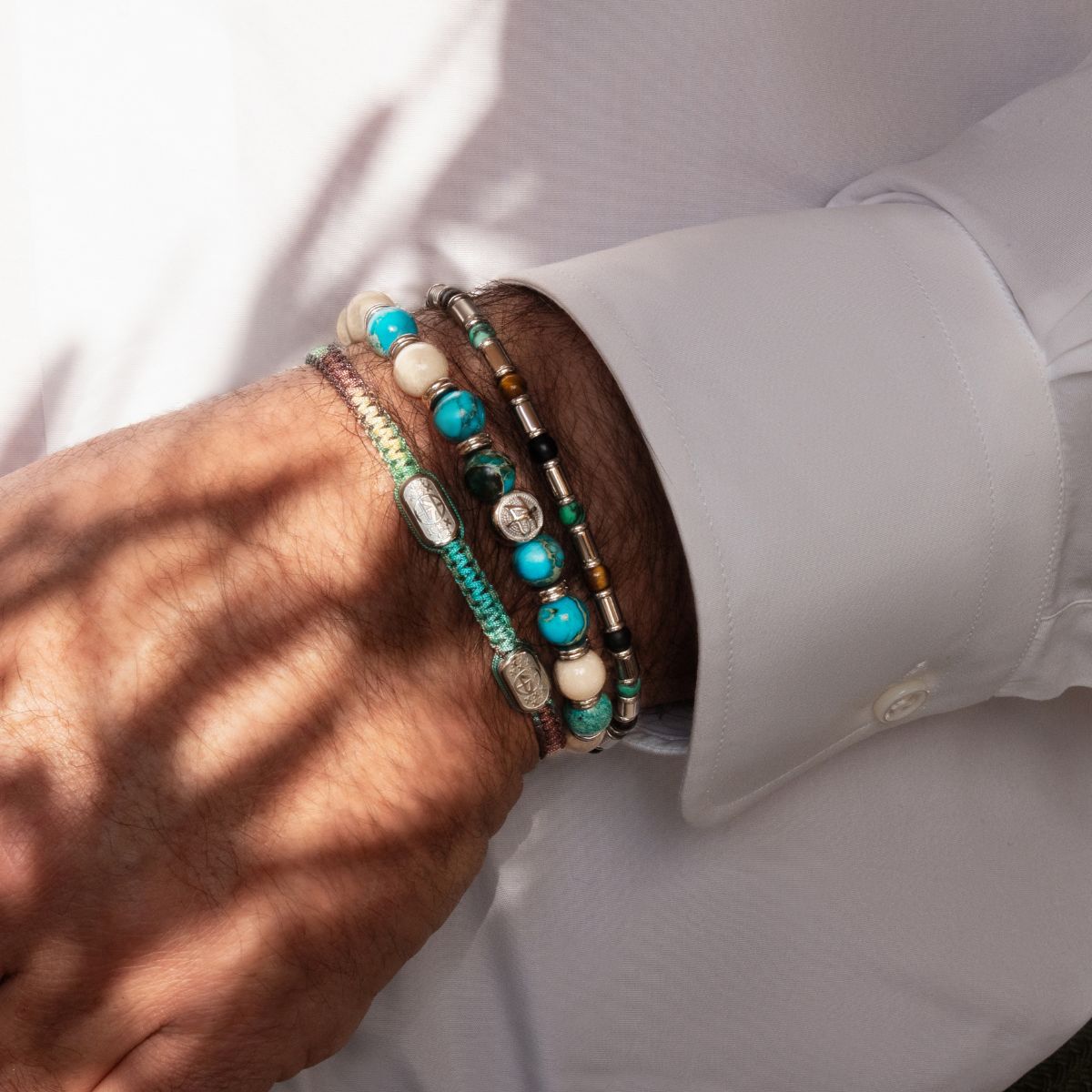 3 bracelets SET 227 - Turquoise-Jaspe