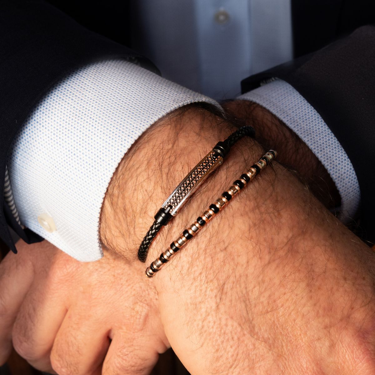 2 bracelets SET 229 * Black Onyx