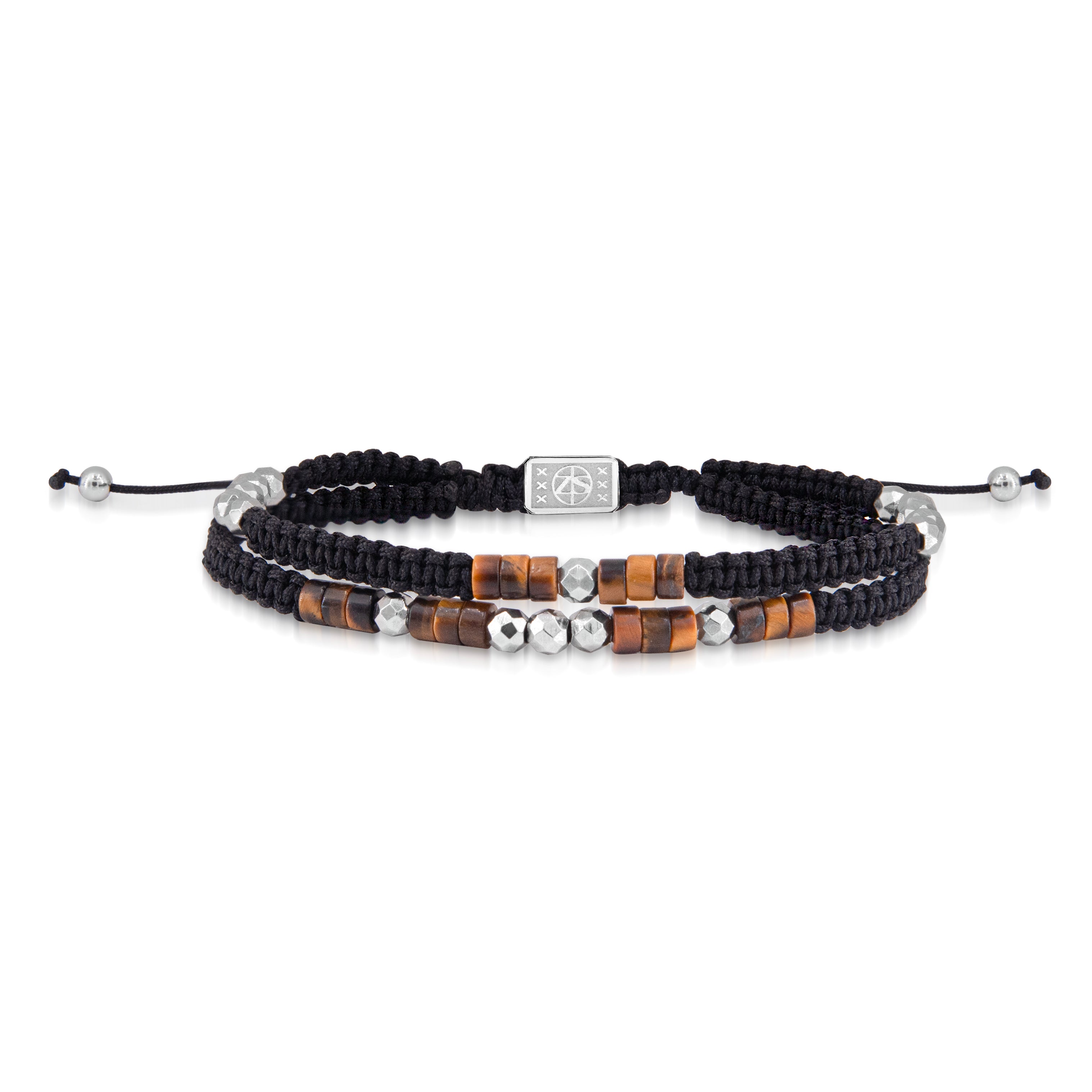 4 bracelets SET 215 - Noir-Oeil de Tigre