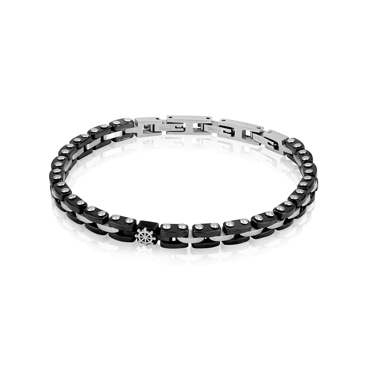 3 Bracelets SET 277 - Black-Ceramic Agate