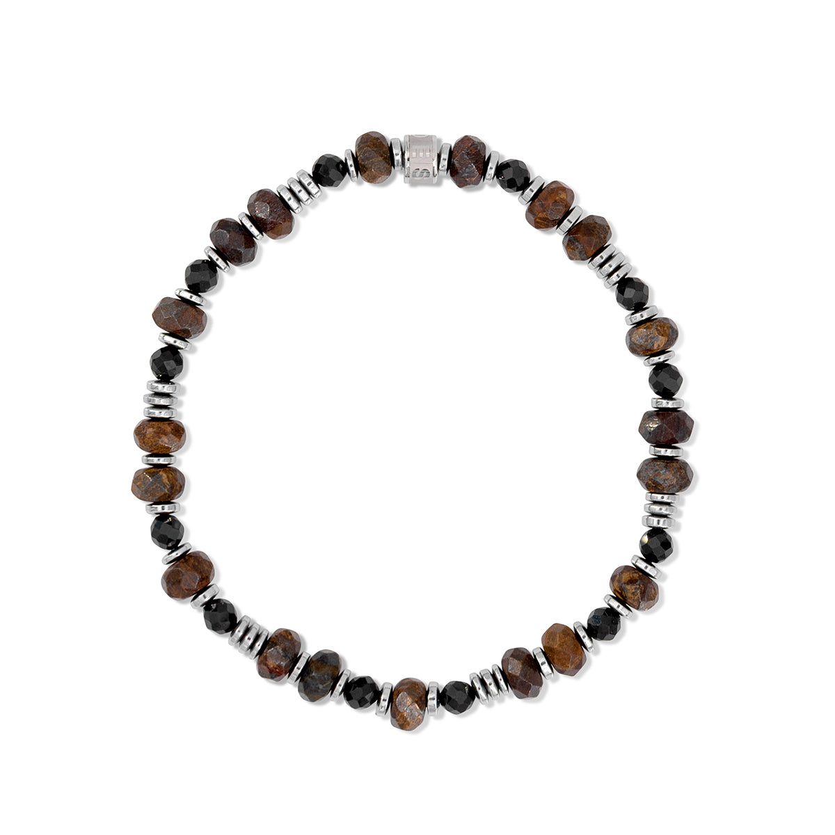 Bracelet LEFKA Ori - Agate-Bronzite-Hematite