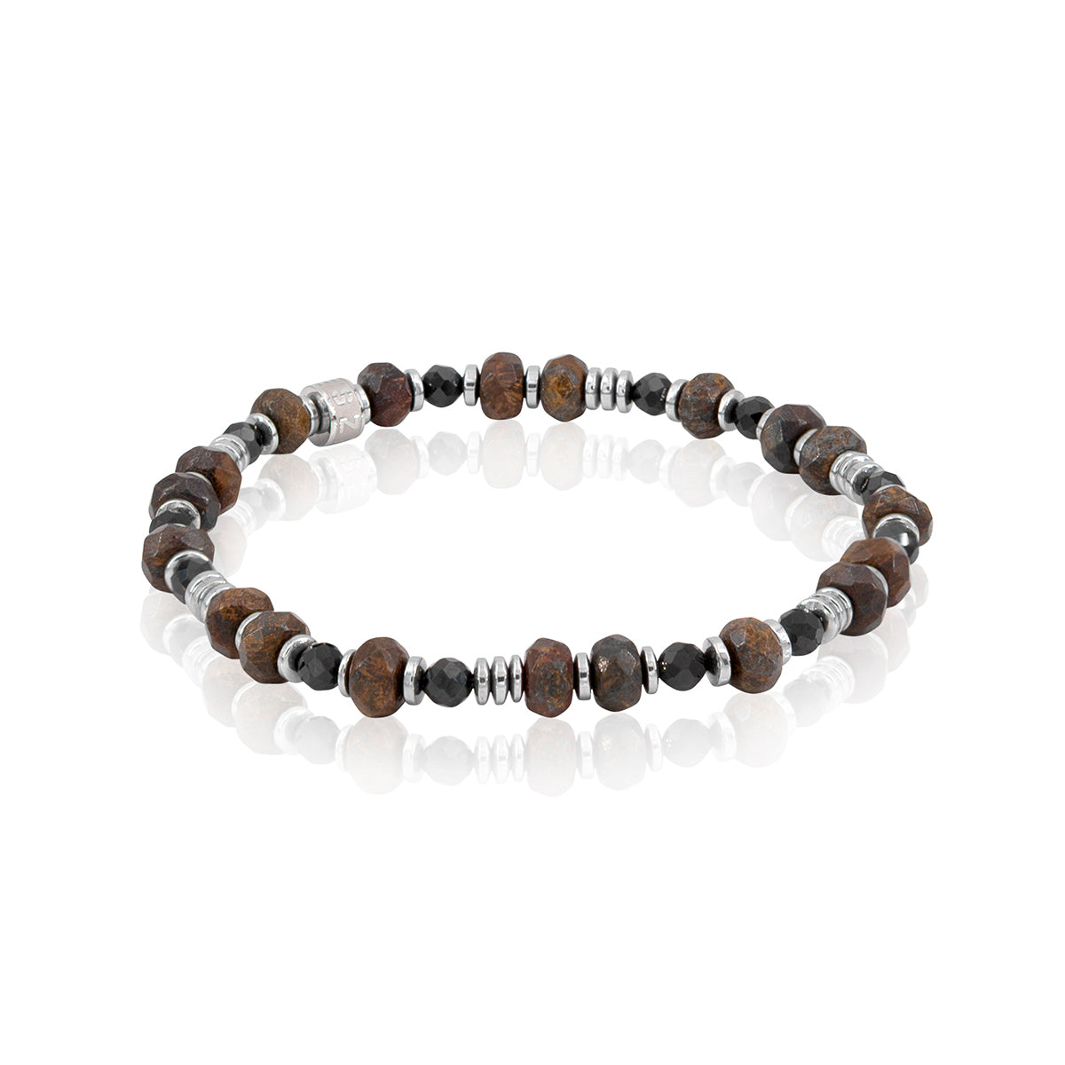 Bracelet LEFKA Ori - Agate-Bronzite-Hematite