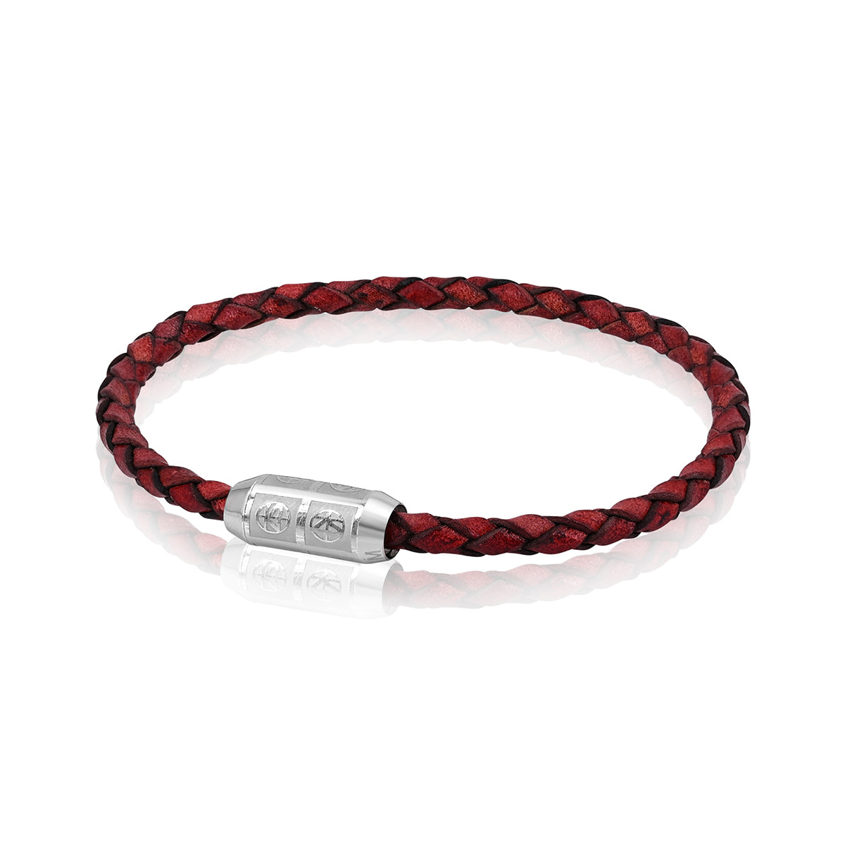 3 Bracelets SET 317 - Leather & Hematite
