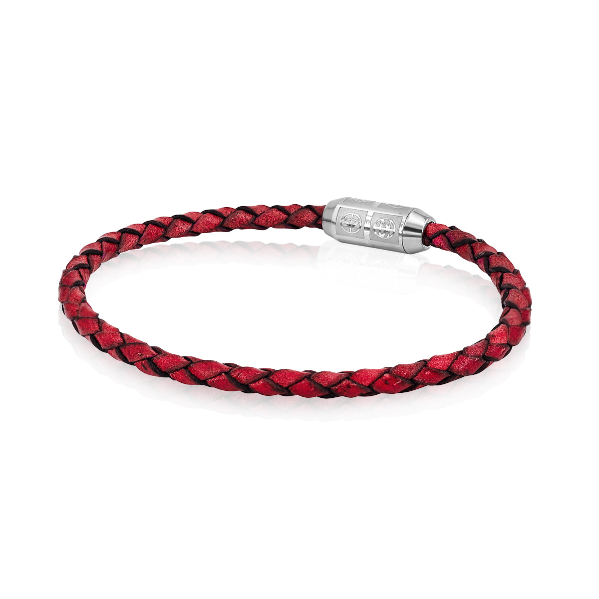 Bracelet DAMIER ZS 4S Red Vintage Leather