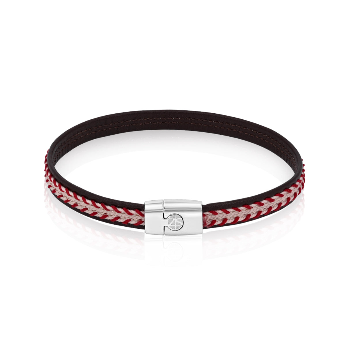 Bracelet TORNADO Brown-Red Leather
