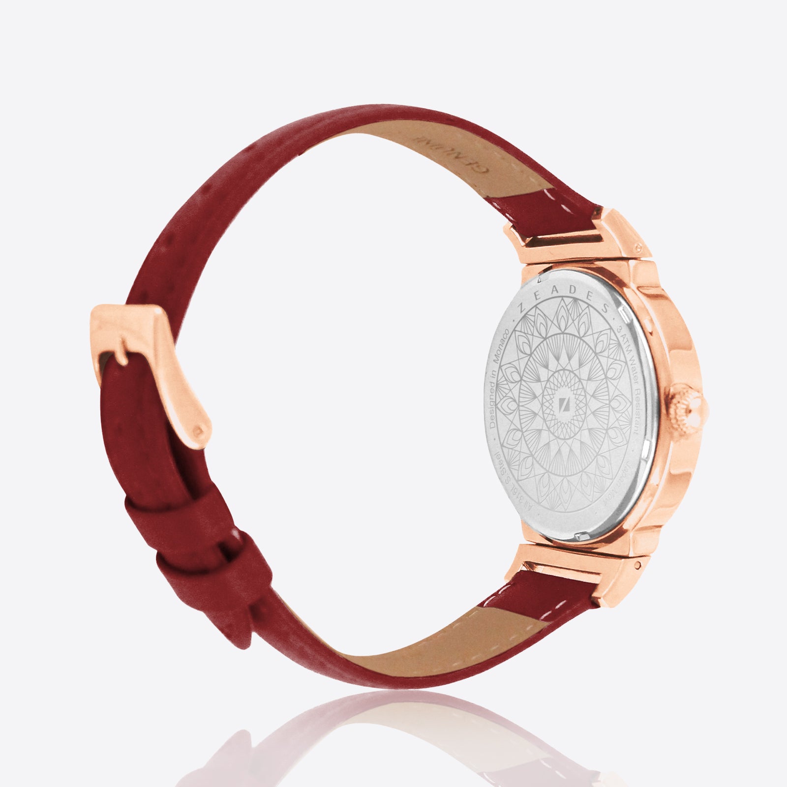Maroquinière | Watch CALVILLE - Amaranth leather