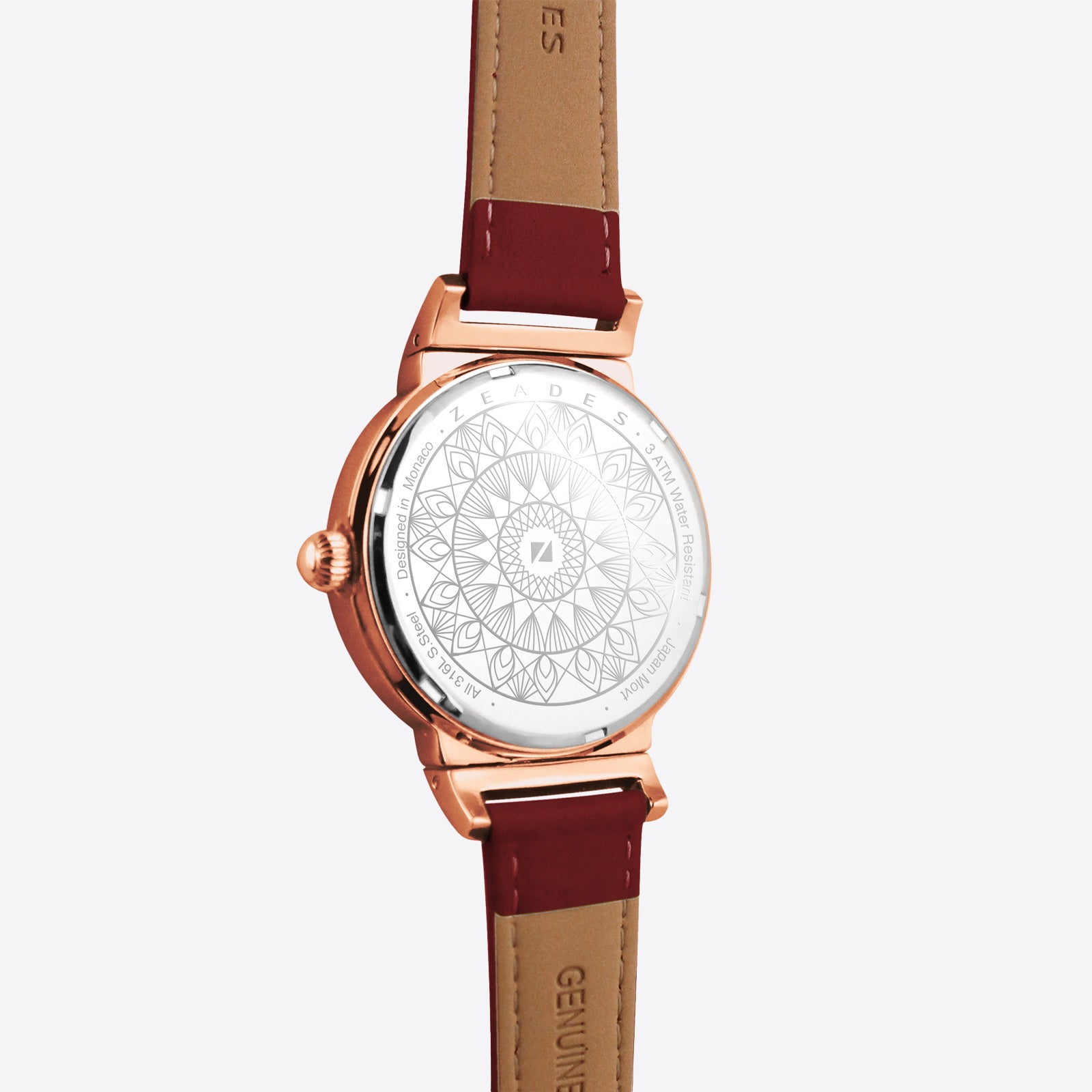 Maroquinière | Watch CALVILLE - Amaranth leather
