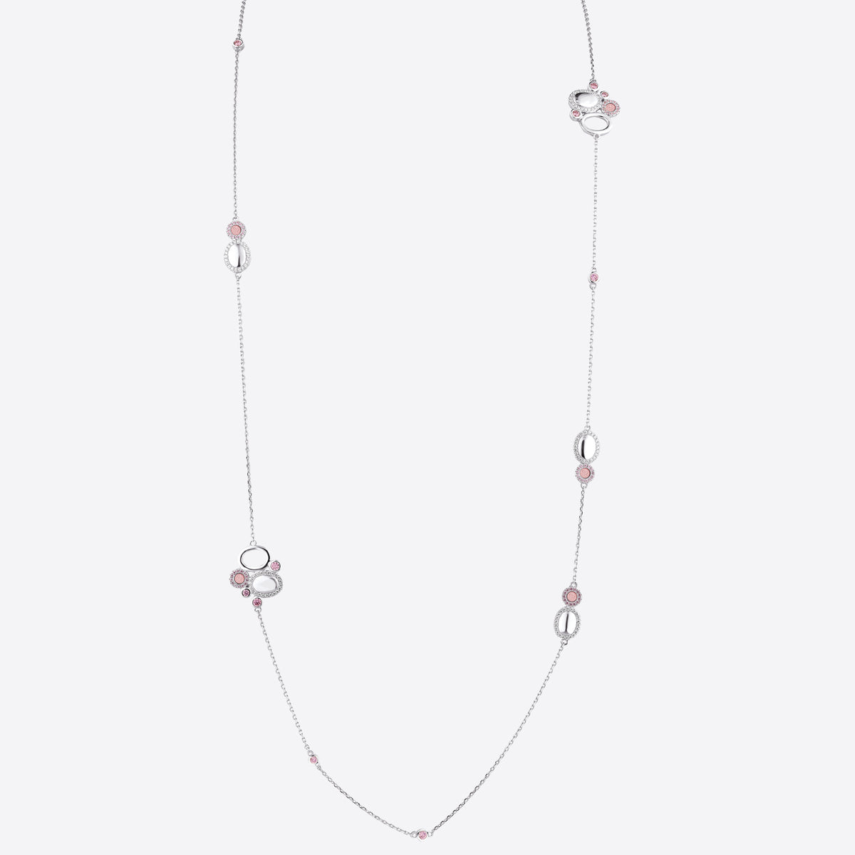 Long Necklace GALETS Rose SI