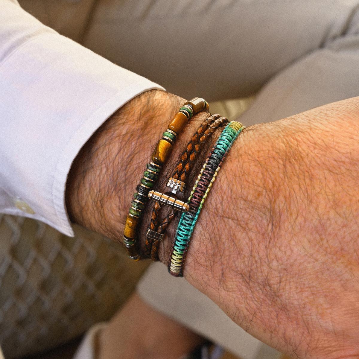 Freecell　VAINON Bolt Bracelet Bracelet BOLT T-BAR Ebony Leather
