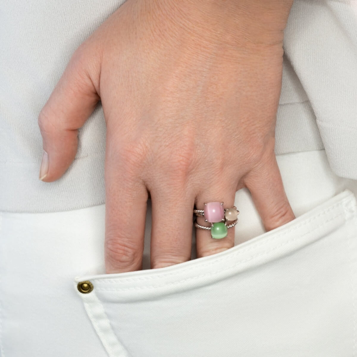 Ring Set VIE OCEANE Green Si