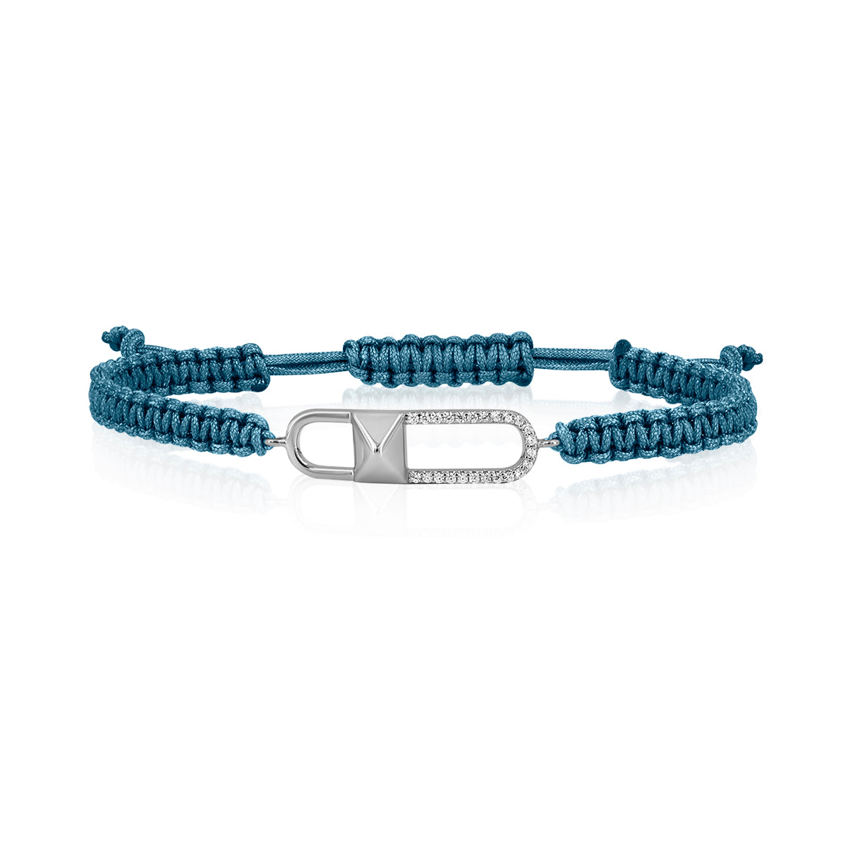 ARGENT 925 * Bracelet LIEN VOYAGE Macra ZS Blu SI