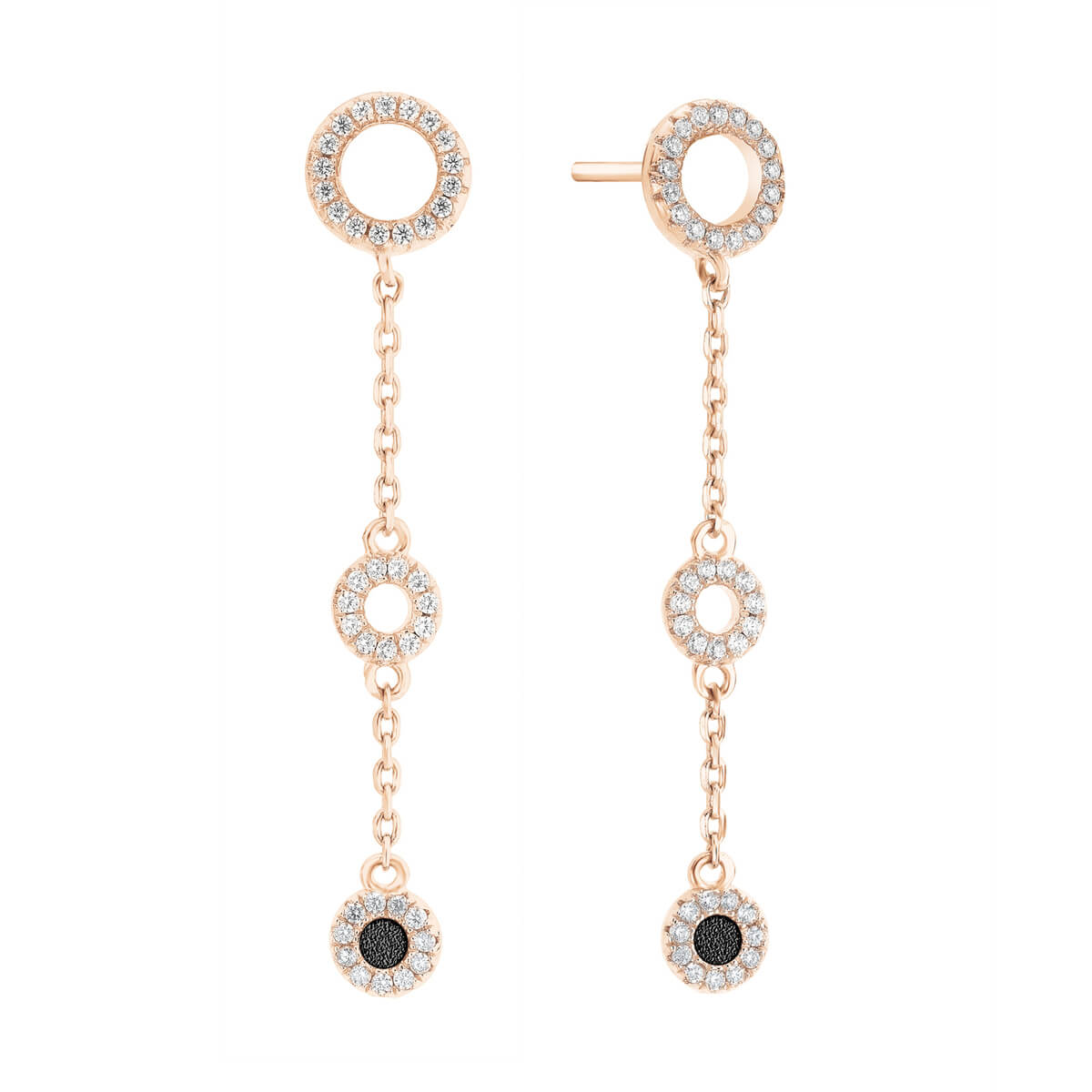 Boucles d'oreilles PLONGEON Noir RO