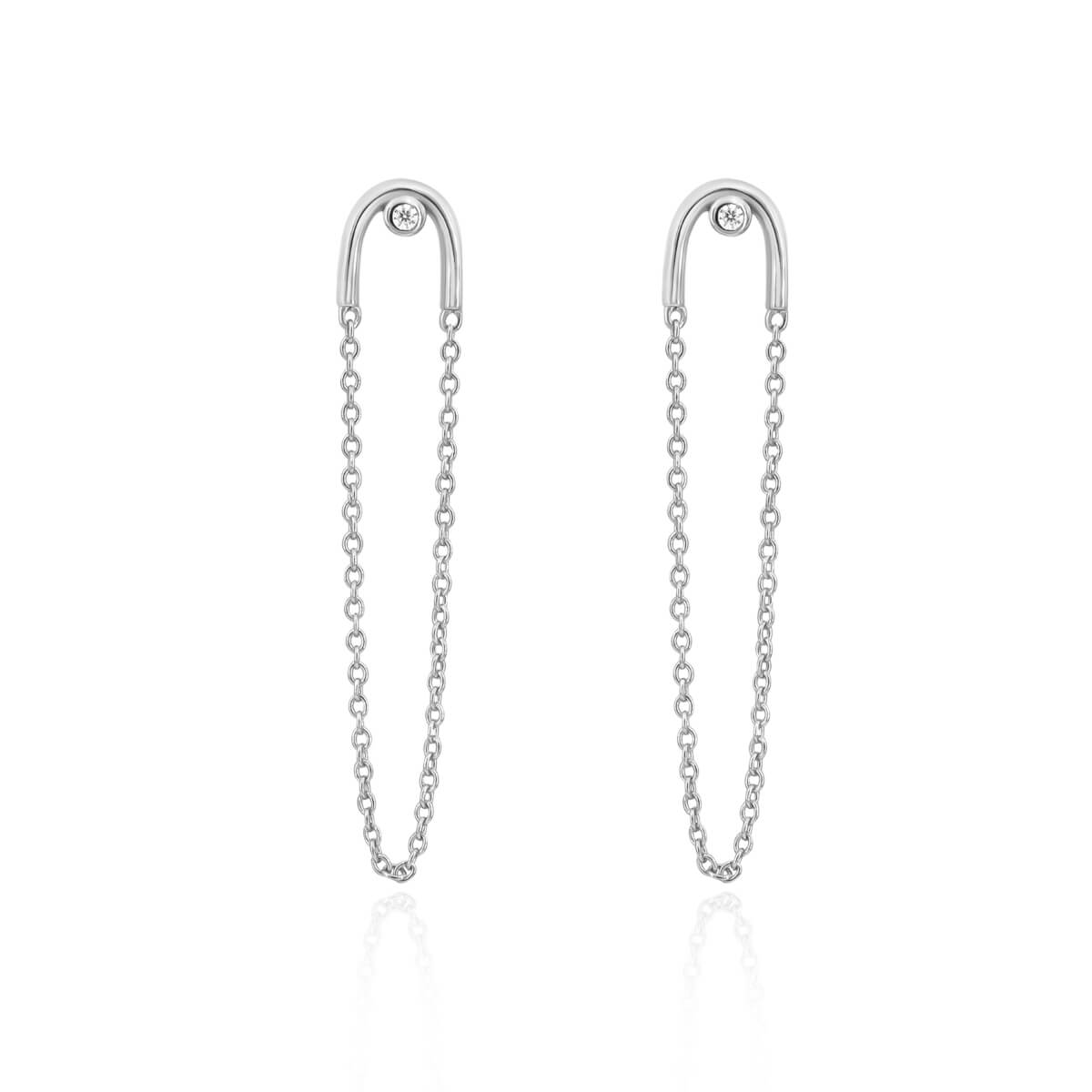 Boucles d'oreilles LIEN Solitaire SI