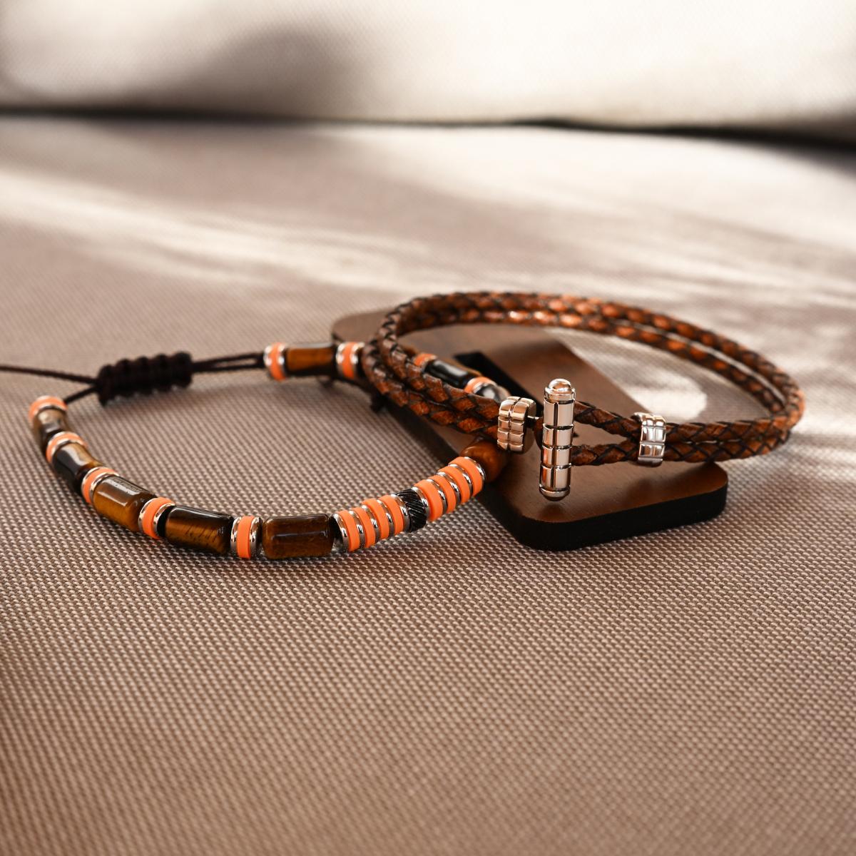 Bracelet CASSIBILE Tiger Eye - Orange