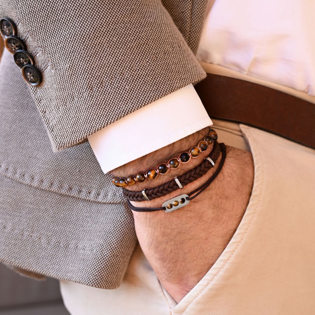 3 Bracelets SET 313 - Oeil de Tigre