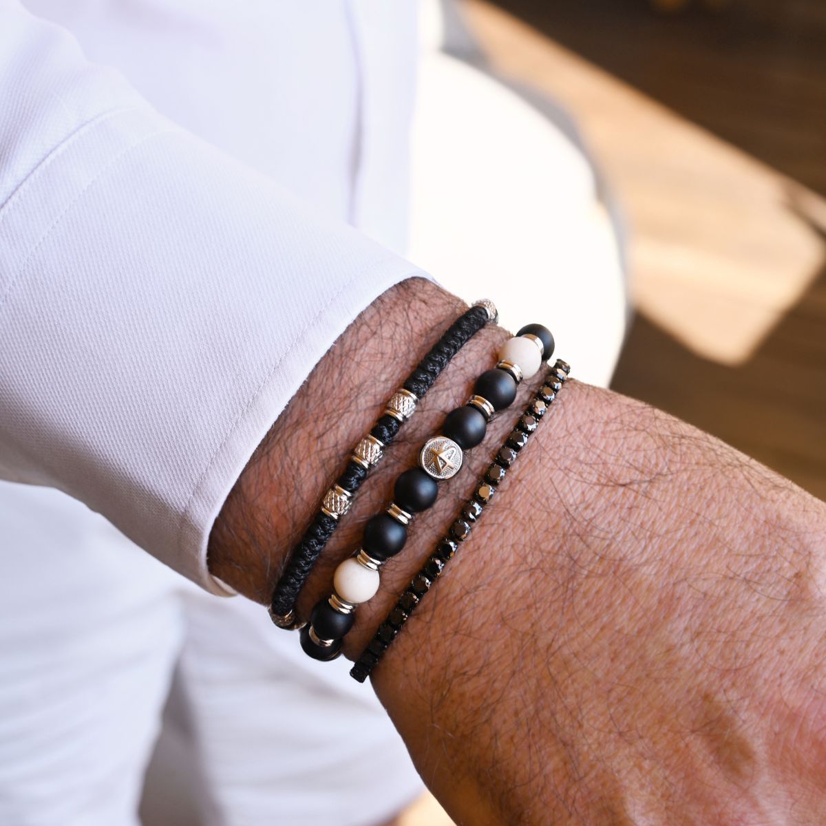 3 Bracelets SET 316 - Agate & Jasper