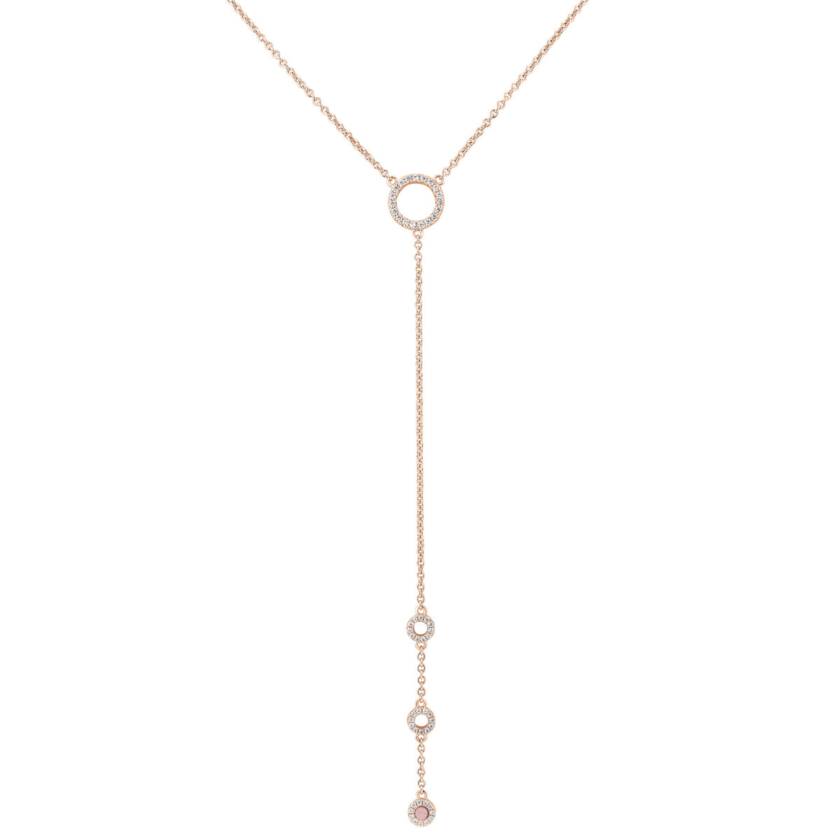 Long collier Y PLONGEON-Haut Rose RO