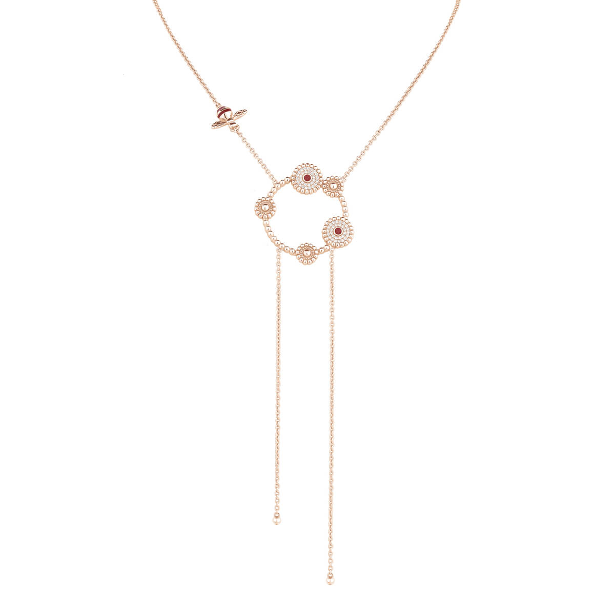 Pendentif BOURGEON FLORAL Amarante RO