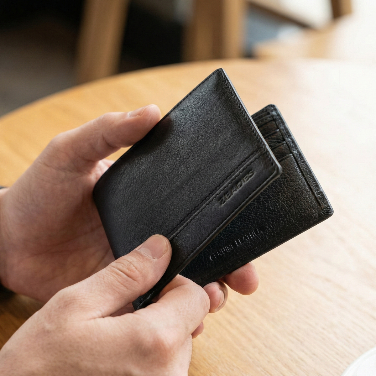 Wallet VERANTIO Black Leather