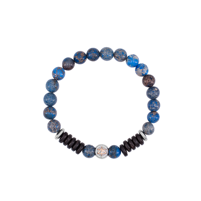 3 bracelets SET 218 - Bleu-Marron