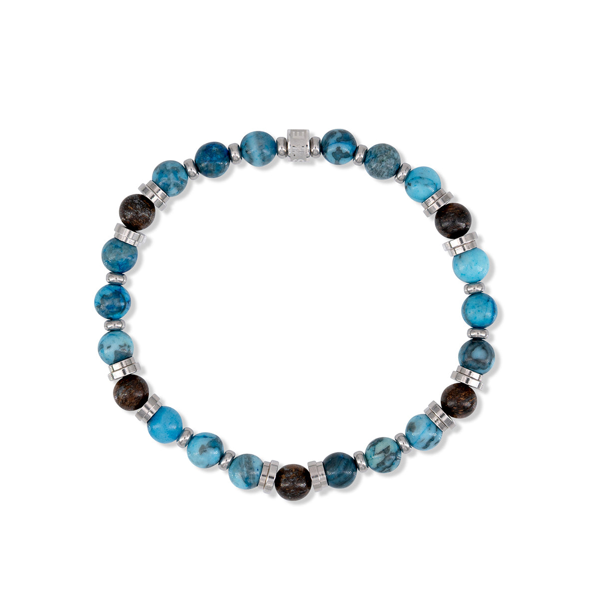 3 Bracelets SET 276*3B - Brown-Blue Ceramic