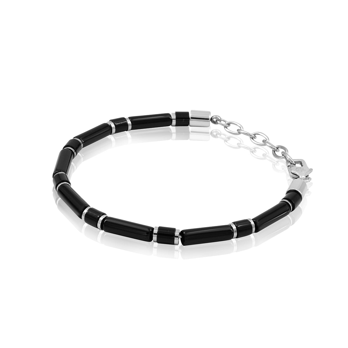 3 Bracelets SET 277 - Noir-Ceramique Agate
