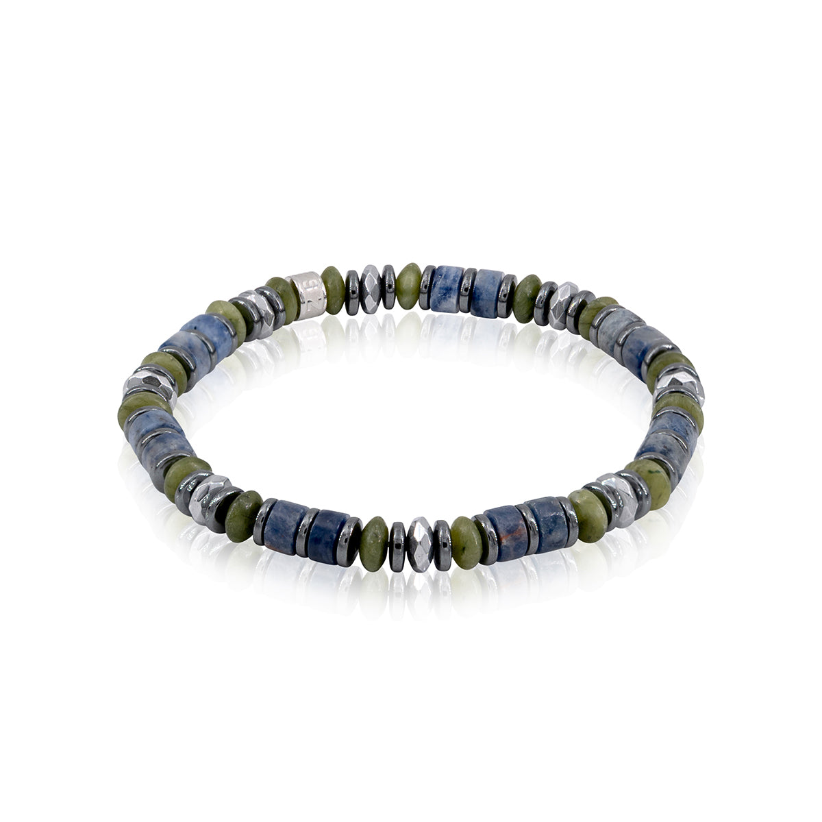 3 Bracelets SET 272 - Blue-Lapis Hematite