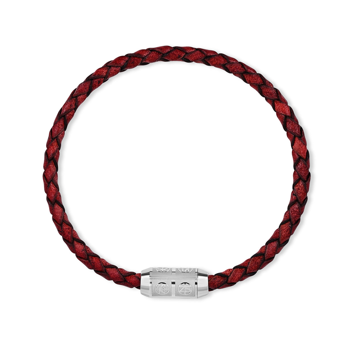 Bracelet DAMIER ZS 4S Red Vintage Leather
