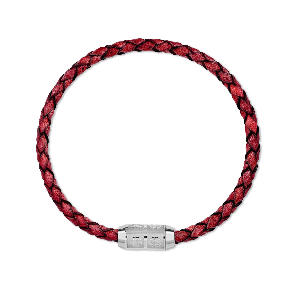 Bracelet DAMIER ZS 4S Red Vintage Leather