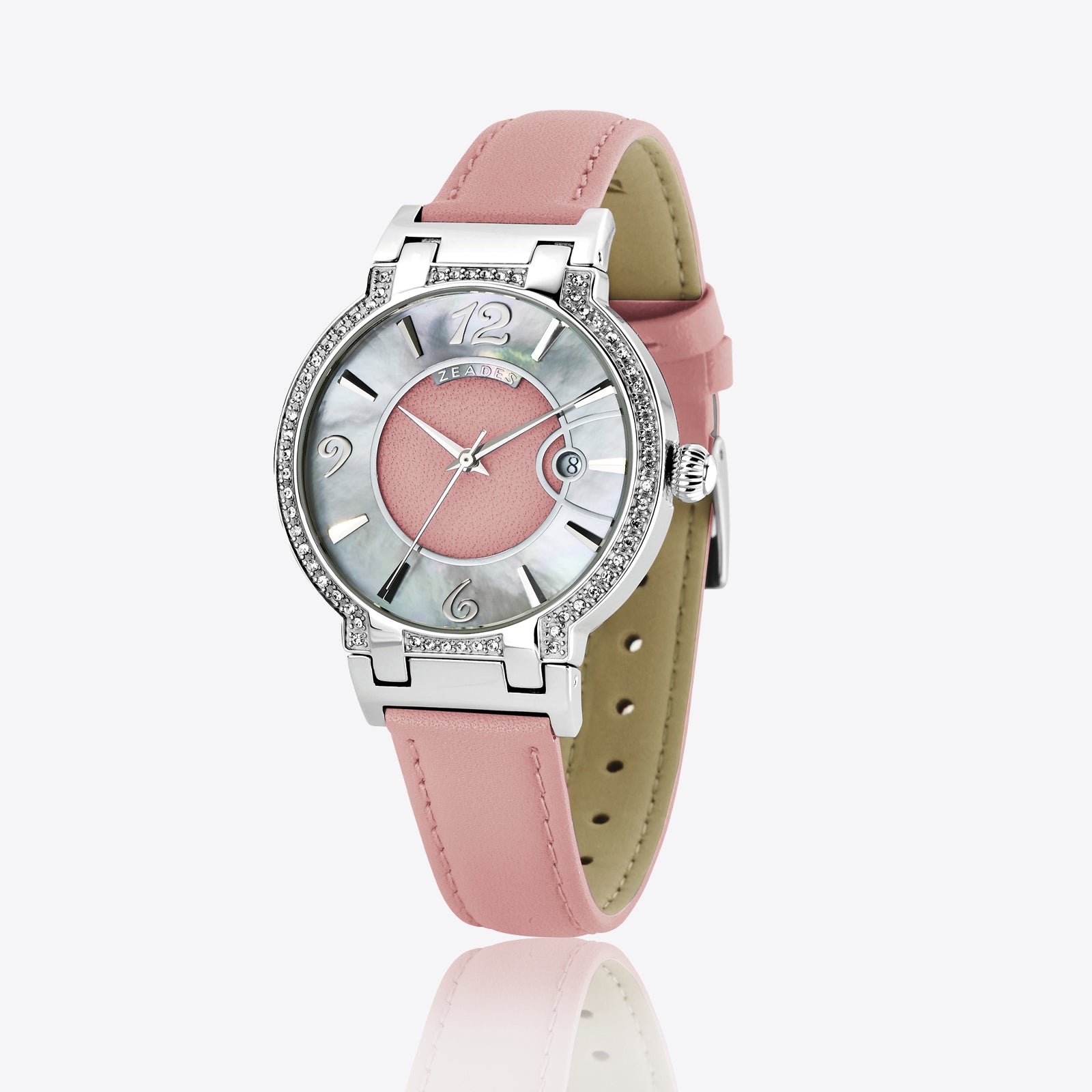 Maroquinière | Watch CALVILLE - Pink leather