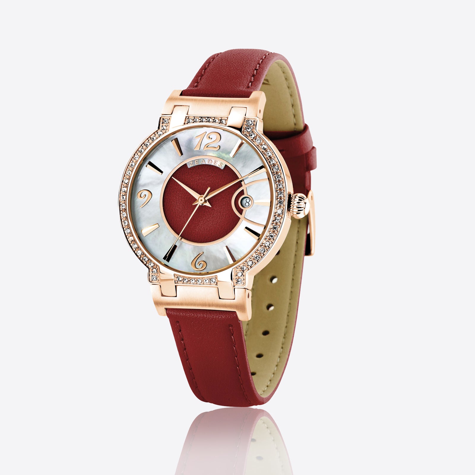 Maroquinière | Watch CALVILLE - Amaranth leather