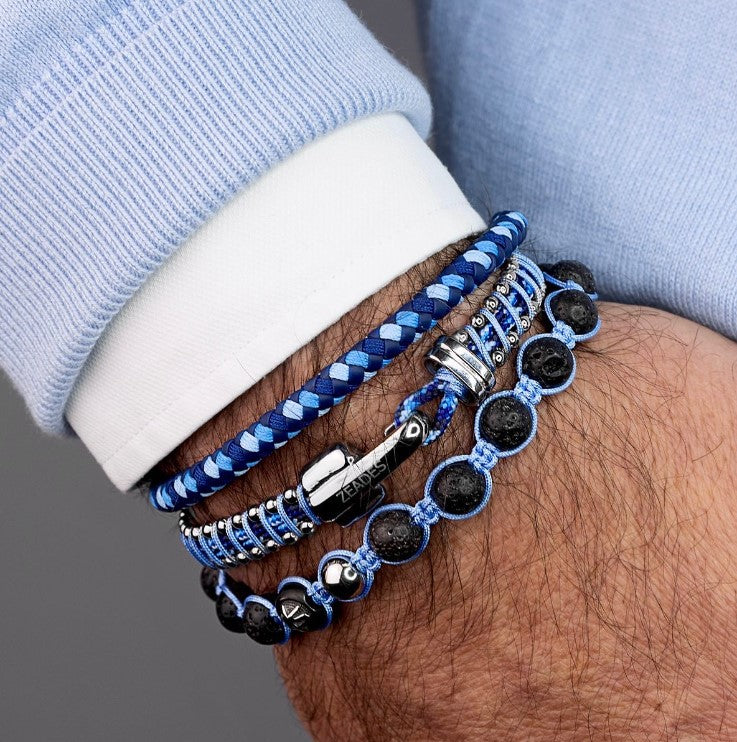 3 bracelets SET 71 - Blue-Recycled
